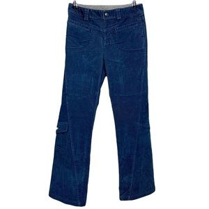 ATHLETA Corduroy Dipper Flare cargo pants in blue size 0